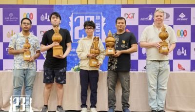 Dau Khuong Duy, Surya Sekhar Ganguly, Nigel Short, Aronyak Ghosh and Loek van Wely in a nine-way tie for first place at 23rd Bangkok Chess Club Open 2026