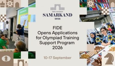 FIDE opens applications for Olympiad Training Support Program 2026
