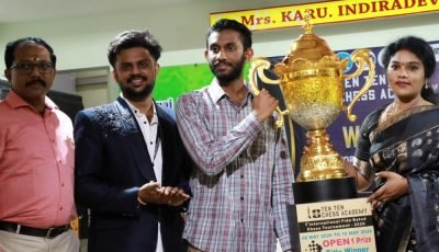 Nithin Babu convincingly clinches 1st Ten Ten Chess Academy Rating Open 2026