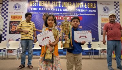 Ishaan RayChaudhuri and Eishita Lahiry are West Bengal State Under-9 Open and Girls 2026 Champions