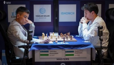 3rd UzChess Cup Masters 2026: Vokhidov ends Madaminov’s winning streak