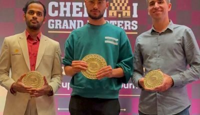 Alireza Firouzja wins Quantbox Chennai Grand Masters 2026, Arjun Erigaisi third