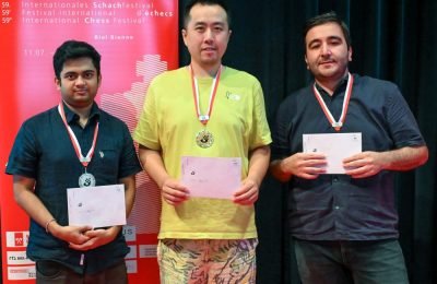 Xiangzhi Bu clear first at Biel Chess Festival 2026 Blitz Rating Open, Diptayan Ghosh second
