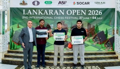 Sanan Sjugirov triumphs at 2nd Lankaran Open 2026, Mayank Chakraborty second