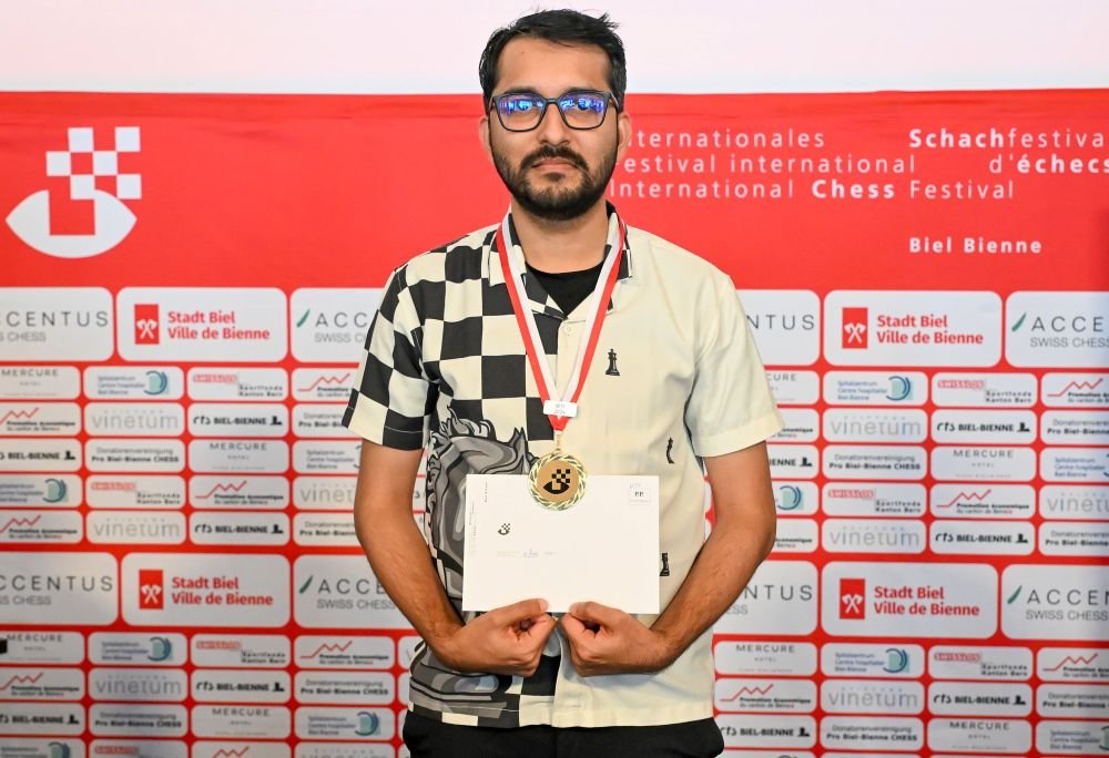 Nubairshah Shaikh dominates Biel Chess Festival 2026 WT1, Arun Manukonda second