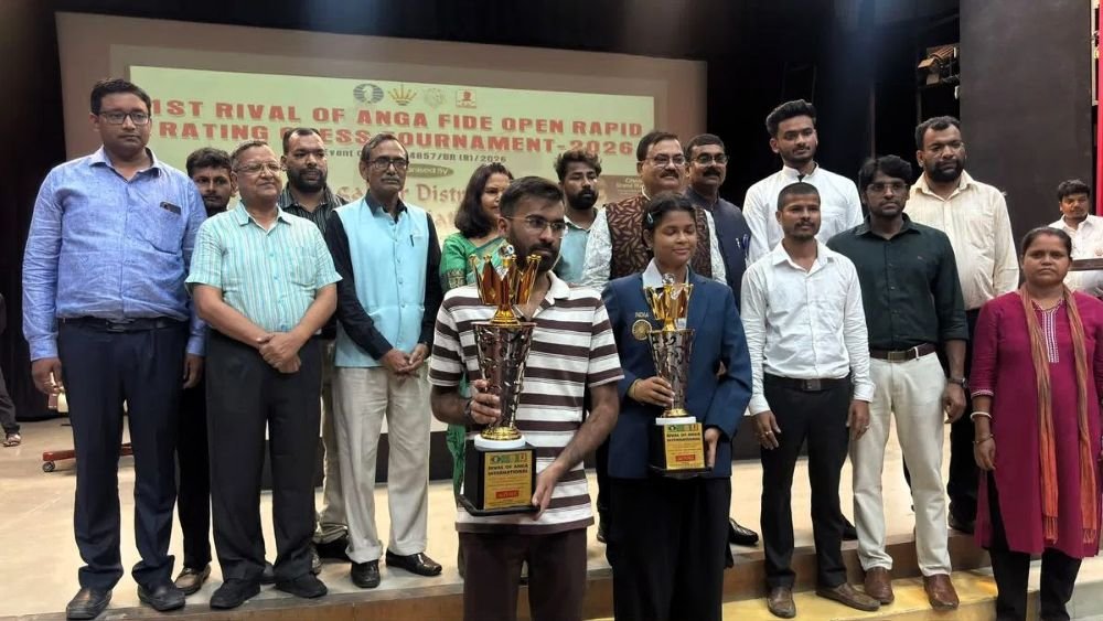 Aaryan Varshney perfect at 1st Rival of Anga Rapid Rating Open 2026