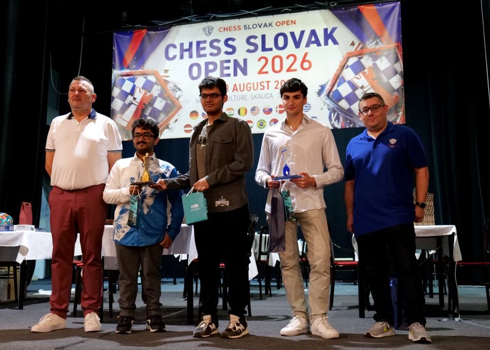 Aditya Mittal and Abhimanyu Mishra are cochampions at Skalica Chess Festival Masters 2026