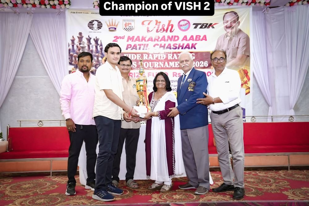 Aditya Savalkar victorious at Vish: 2nd Makarand Aaba Patil Chashak Rapid Rating Open 2026