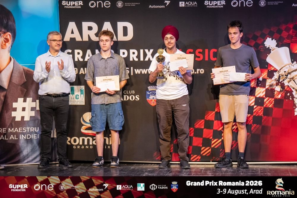 Sahib Singh dominates Arad Blitz Rating Open 2026