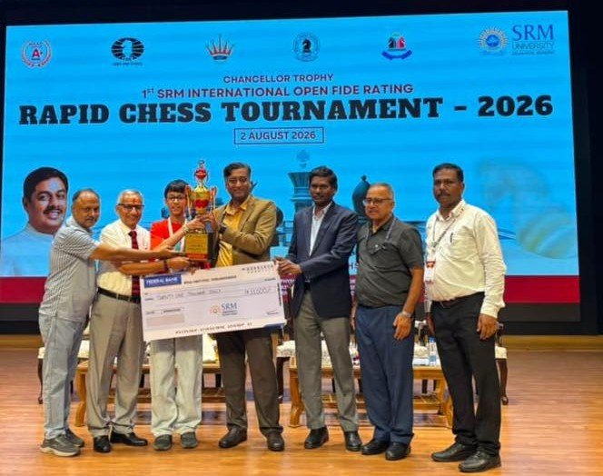 Rosh Jain wins 1st SRM Rapid Rating Open 2026 Haryana