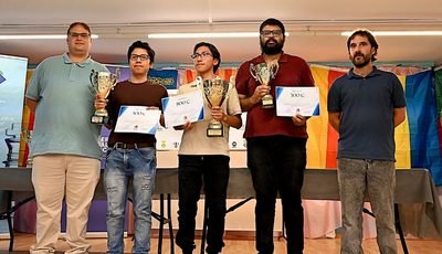 Diego Saul Rodri Flores Quillas wins Emporium Chess Open 2026, C R G Krishna third