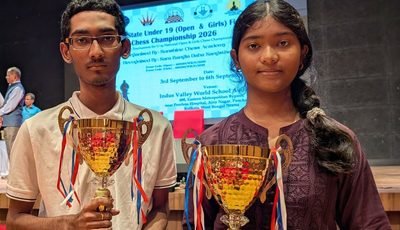 Agnivo Chakraborty and Dakhsha Rudra are West Bengal State Junior Under-19 Open and Girls 2026 Champions