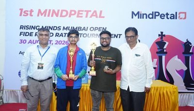 Atharvaa P Tayade awesome at 1st MindPetal Rising Minds Mumbai Rapid Rating Open 2026
