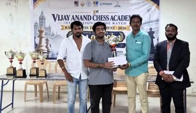 Harsh Suresh superb at 1st Vijay Anand Chess Academy Rapid Rating Open 2026